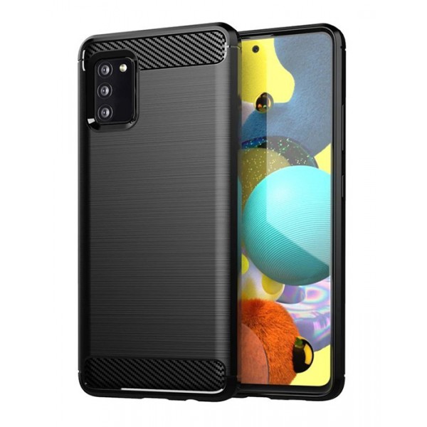 POWERTECH θήκη Carbon MOB-1727 για Samsung A03S, μαύρη Θήκες