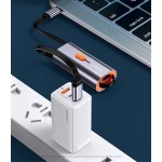 USAMS αντάπτορας USB-C σε USB-C/USB/Lightning SJ560, 60W PD, 0.3m, γκρι USB-C (Type-C)