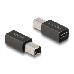 DELOCK αντάπτορας USB-C θηλυκό σε USB Type-B αρσενικό 65839, γκρι USB-C (Type-C)