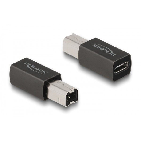 DELOCK αντάπτορας USB-C θηλυκό σε USB Type-B αρσενικό 65839, γκρι USB-C (Type-C)