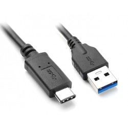POWERTECH καλώδιο USB 3.0 σε USB-C CAB-UC013, 1m, μαύρο USB-C (Type-C)