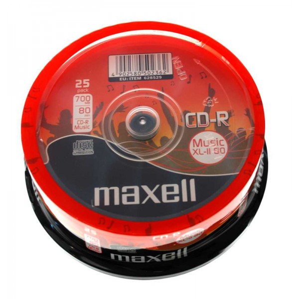 MAXELL CD-R music XL-II 80min/700MB, cake box 25τμχ Οπτικά Μέσα (CD/DVD κ.α)