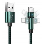 USAMS καλώδιο USB-C σε USB SJ477, περιστρεφόμενο βύσμα, 2A, 1m, πράσινο USB-C (Type-C)
