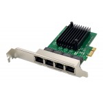 POWERTECH κάρτα επέκτασης PCIe σε 4x RJ45 GbE ST708, RTL8111F & ASM1184 Κάρτες Δικτύου - USB Dongles