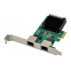 POWERTECH κάρτα επέκτασης PCIe σε 2x RJ45 2.5G ST7275, RTL8125B Κάρτες Δικτύου - USB Dongles