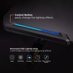 BRATECK gaming γραφείο Glory GMD04-1S, 1200x600mm, RGB, μαύρο Εξοπλισμός Γραφείου
