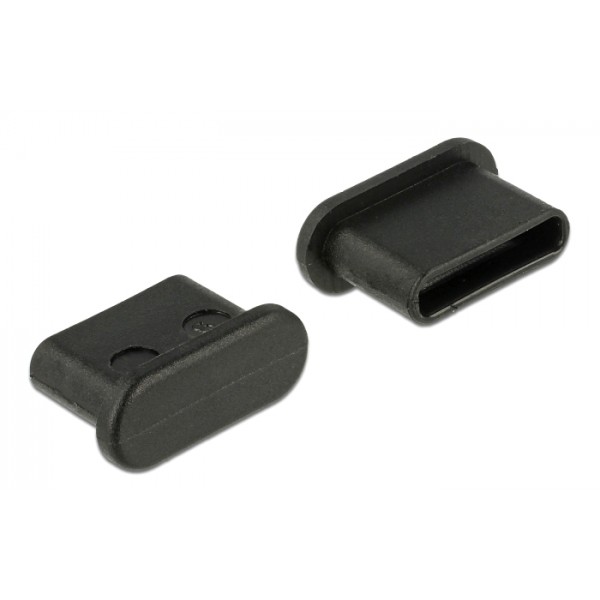 DELOCK κάλυμμα προστασίας για θύρα USB-C 64014, μαύρο, 10τμχ Τακτοποίηση Καλωδίων