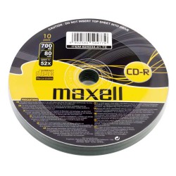 MAXELL CD-R 624034-41, 700ΜΒ, 80min, 52x speed, spindle pack 10τμχ Οπτικά Μέσα (CD/DVD κ.α)