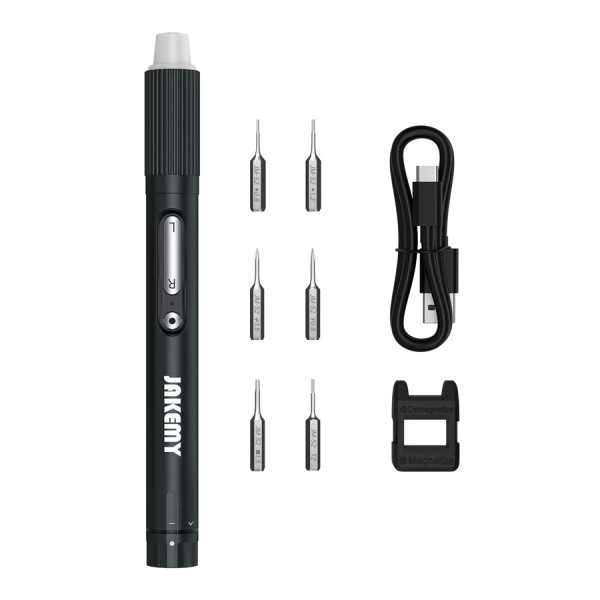 JAKEMY ηλεκτρικό κατσαβίδι JM-Y05 με LED φακό, 3 λειτουργίες, 6 μύτες Κατσαβίδια