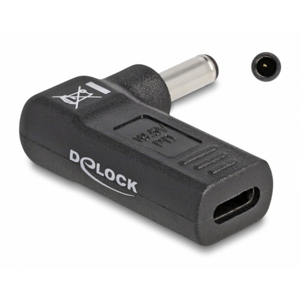 DELOCK αντάπτορας τροφοδοσίας 60007, USB-C σε Dell 4.5x3mm, 90°, μαύρος Φορτιστές Laptop