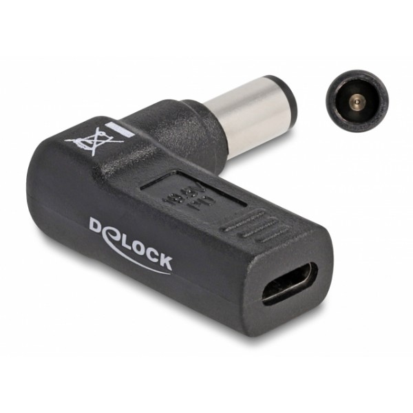 DELOCK αντάπτορας τροφοδοσίας 60008, USB-C σε Dell 7.4x5mm, 90°, μαύρος Φορτιστές Laptop