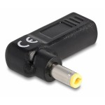 DELOCK αντάπτορας τροφοδοσίας 60011, USB-C σε 5.5x2.5mm, 90°, μαύρος Φορτιστές Laptop