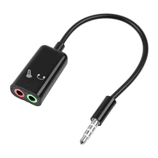 POWERTECH καλώδιο 3.5mm σε 2x 3.5mm CAB-J029, 0.20m, μαύρο Ήχος