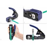 DELOCK πρέσα ακροδεκτών 90577 για καλώδια δικτύου RJ45/8P, με 2 λεπίδες Πένσες