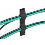 DELOCK αυτοκόλλητα δεματικά καλωδίων 19098, τύπου Velcro, μαύρο, 10τμχ Τακτοποίηση Καλωδίων