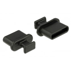 DELOCK κάλυμμα προστασίας για θύρα USB-C 64013 με λαβή, μαύρο, 10τμχ Τακτοποίηση Καλωδίων