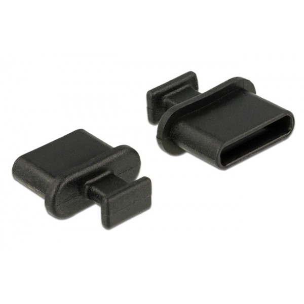 DELOCK κάλυμμα προστασίας για θύρα USB-C 64013 με λαβή, μαύρο, 10τμχ Τακτοποίηση Καλωδίων