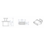 DELOCK κάλυμμα προστασίας για θύρα USB-C 64013 με λαβή, μαύρο, 10τμχ Τακτοποίηση Καλωδίων