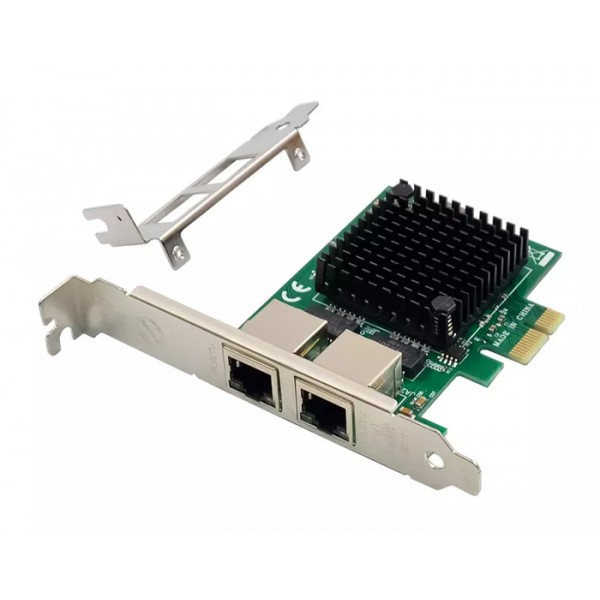 POWERTECH κάρτα επέκτασης PCIe σε 2x RJ45 Gigabit ST7279, JL82571GB Κάρτες Επέκτασης PCI κ.α