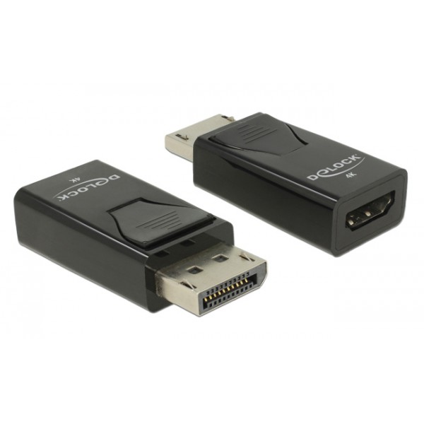 DELOCK αντάπτορας DisplayPort 1.2 σε HDMI 66234, 4K, Passive, μαύρος Εικόνα