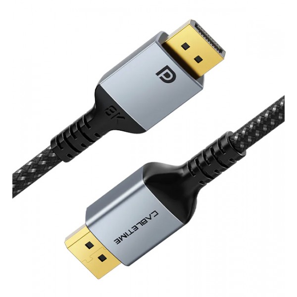 CABLETIME καλώδιο DisplayPort CT-DP8K, gold plated, 8K/60Hz, 3m, μαύρο Εικόνα