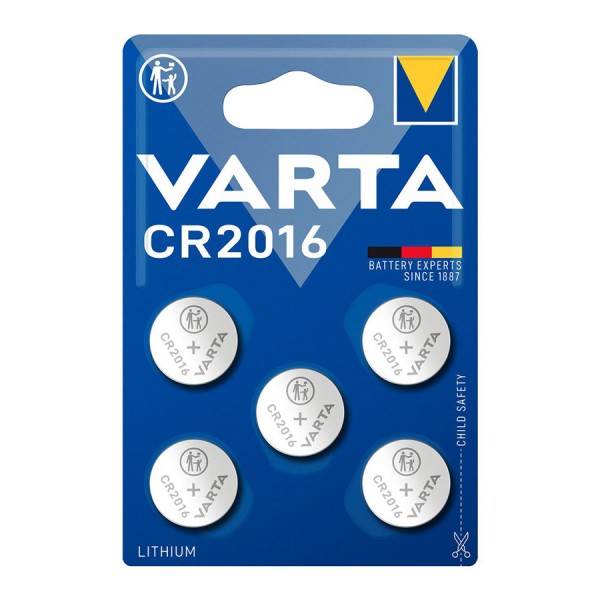 VARTA μπαταρία λιθίου CR2016, 3V, 5τμχ Μπαταρίες Λιθίου