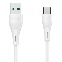 CELEBRAT καλώδιο USB-C σε USB CB-18T, 3A, 480Mbps, 1m, λευκό USB-C (Type-C)