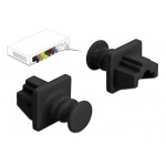 DELOCK κάλυμμα προστασίας για θύρα RJ45 86176, μαύρο, 10τμχ Τακτοποίηση Καλωδίων