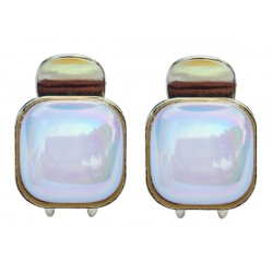 ROXXANI κλιπ μαλλιών RXN-0006 με τετράγωνη οπάλ πέτρα, χρυσό, 2τμχ Προσωπικά Είδη