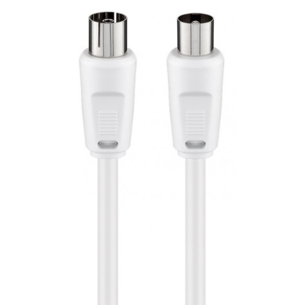 GOOBAY καλώδιο κεραίας αρσενικό σε θηλυκό 11515, <70dB, CCS, 15m, λευκό RF (Κεραίας)