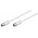 GOOBAY καλώδιο κεραίας αρσενικό σε θηλυκό 11515, <70dB, CCS, 15m, λευκό RF (Κεραίας)
