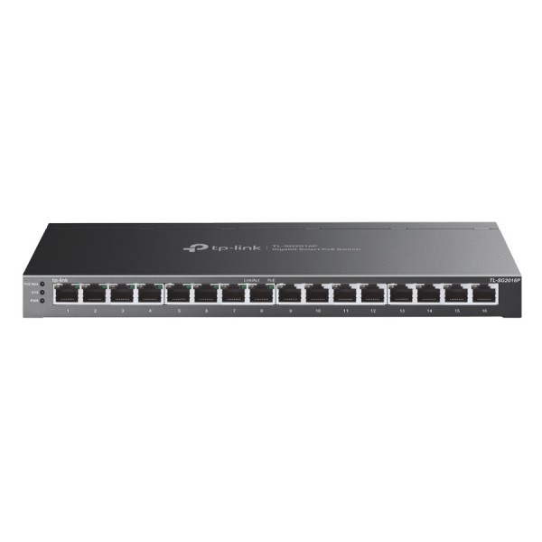 TP-LINK JetStream switch TL-SG2016P, 16-Port Gigabit, 8x PoE+, Ver. 1.0 Switches