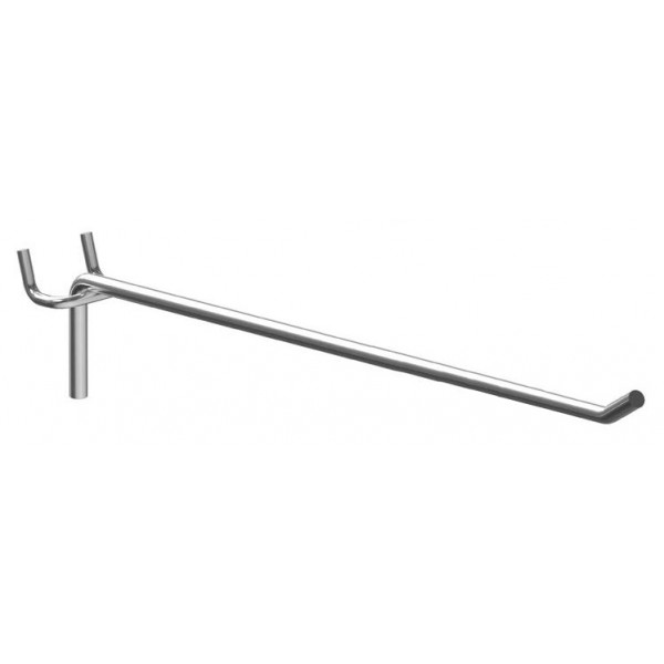 Γάντζος μονός HOOK-35-5 για διάτρητο stand, μεταλλικός, 35cm, 5τμχ Stand