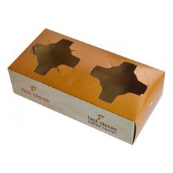 FAST STORES & COFFEE CORNER χάρτινη ποτηροθήκη, 2 θέσεων, 50τμχ Είδη Παντοπωλείου