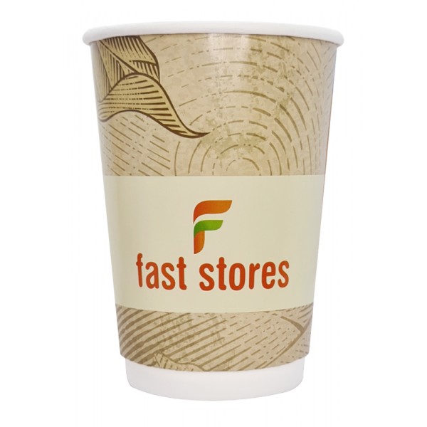 FAST STORES χάρτινα ποτήρια καφέ, 8oz, χωρίς καπάκι, 20τμχ Είδη Παντοπωλείου
