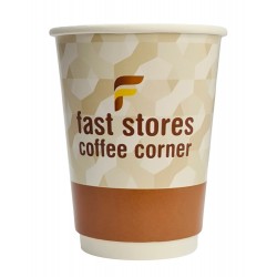 FAST STORES COFFEE CORNER χάρτινα ποτήρια καφέ 12oz, χωρίς καπάκι, 25τμχ Είδη Παντοπωλείου