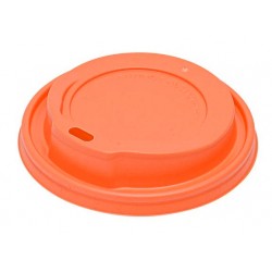 Καπάκι πιπίλα για ποτήρι, 8oz, πορτοκαλί, 100τμχ Είδη Παντοπωλείου