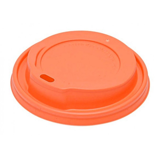 Καπάκι πιπίλα για ποτήρι, 8oz, πορτοκαλί, 100τμχ Είδη Παντοπωλείου