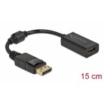 DELOCK αντάπτορας DisplayPort σε HDMI 61011, 1080p Passive, 15cm, μαύρος Εικόνα