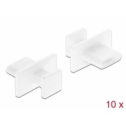 DELOCK κάλυμμα προστασίας για θύρα USB-C 64097 με λαβή, λευκό, 10τμχ USB-C (Type-C)