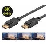 GOOBAY καλώδιο DisplayPort 61698, 8K/60Hz, 32.4 Gbit/s, 3m, μαύρο Εικόνα