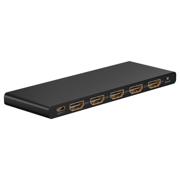 GOOBAY HDMI splitter 58483, 1-in σε 4-out, 4K/60Hz, μαύρο KVM - Splitter - Switch GOOBAY HDMI splitter 58483, 1-in σε 4-out, 4K/60Hz, μαύρο KVM - Splitter - Switch