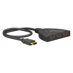 GOOBAY HDMI switch 58487, 3-in σε 1-out, 4K/30Hz, μαύρο KVM - Splitter - Switch