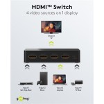 GOOBAY HDMI switch 58489, 4-in σε 1-out, 4K/60Hz, μαύρο KVM - Splitter - Switch GOOBAY HDMI switch 58489, 4-in σε 1-out, 4K/60Hz, μαύρο KVM - Splitter - Switch