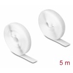 DELOCK αυτοκόλλητη ταινία τύπου Velcro 20919, 5m x 20mm, λευκή Βοηθητικά Εργαλεία