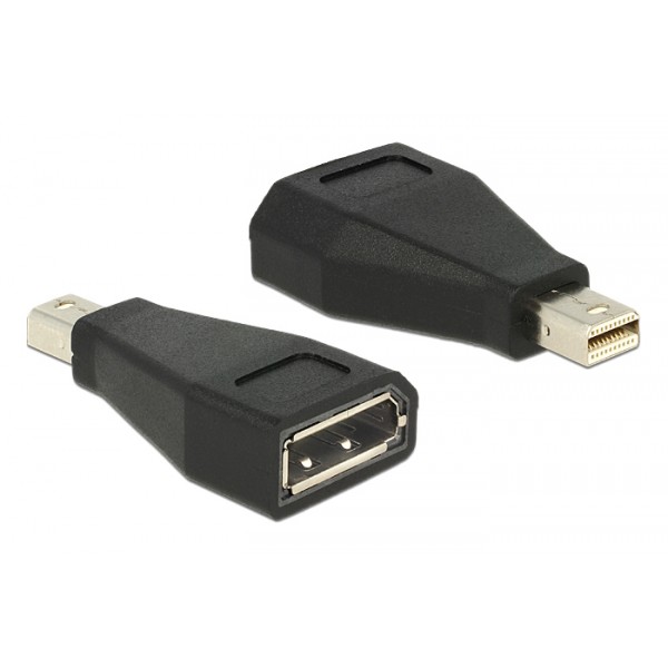 DELOCK αντάπτορας mini DisplayPort σε DisplayPort 65238, 4K, μαύρος Εικόνα