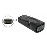 DELOCK αντάπτορας HDMI σε VGA 66560, 1080p/60Hz, μαύρος Εικόνα