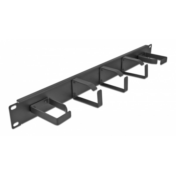 DELOCK cable management 66848 για rack 19"/1U, 5x γάντζοι, μαύρο Καμπίνες - Rack