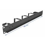 DELOCK cable management 66848 για rack 19"/1U, 5x γάντζοι, μαύρο Καμπίνες - Rack