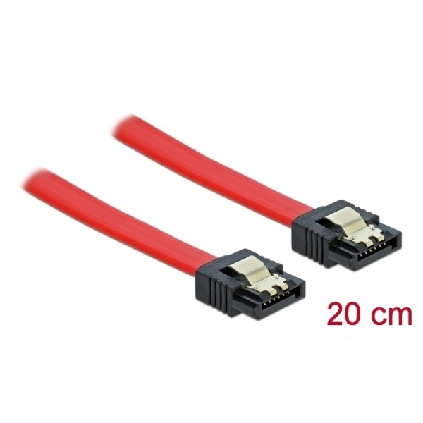 DELOCK καλώδιο SATA 82675, 6 Gb/s, 20cm, κόκκινο Εσωτερικά PC